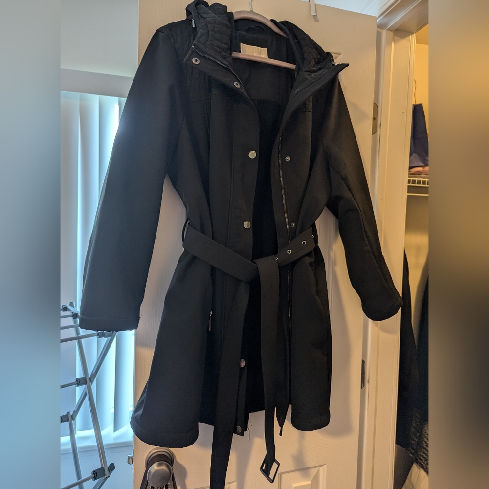 Michael Kors Black Trench Coat with Belt